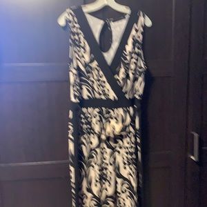 Baroque print jumpsuit (cream and black)